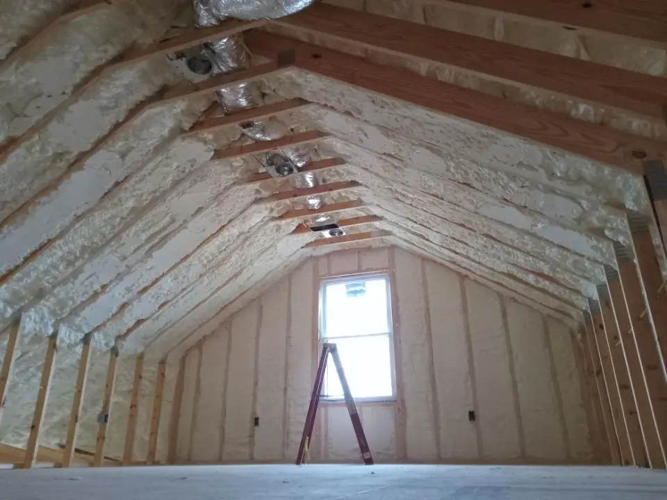 Spray foam roofing application for Crawl Space Insulation project in Willard